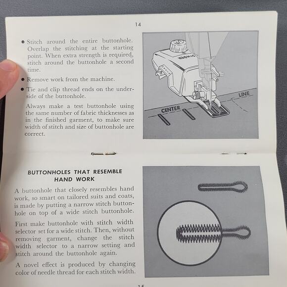 Vintage Singer Buttonholer Attachment with Case and Manual 489500 USA 1960 - Picture 11 of 15